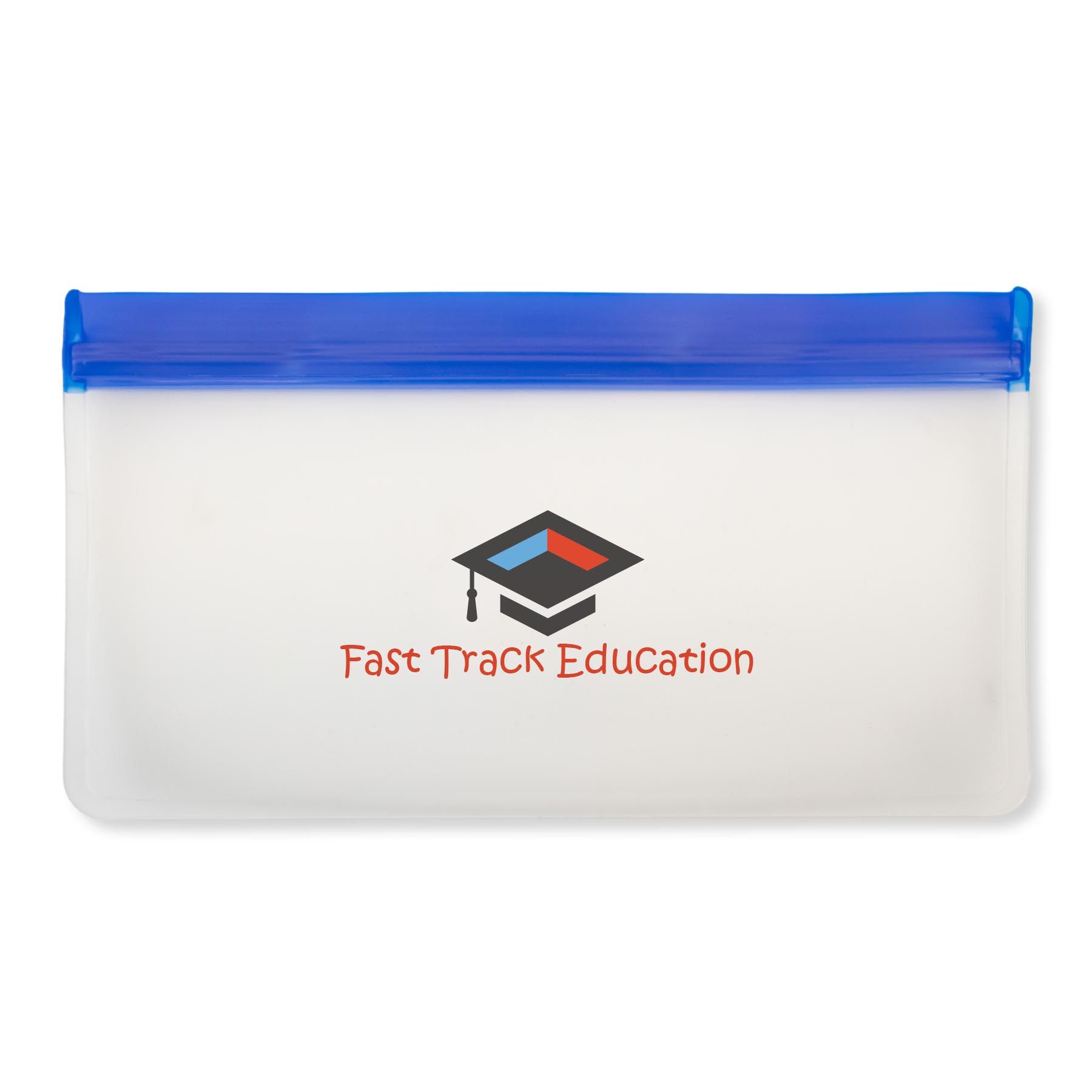 Clear with Blue Zip Lock - Imprinted